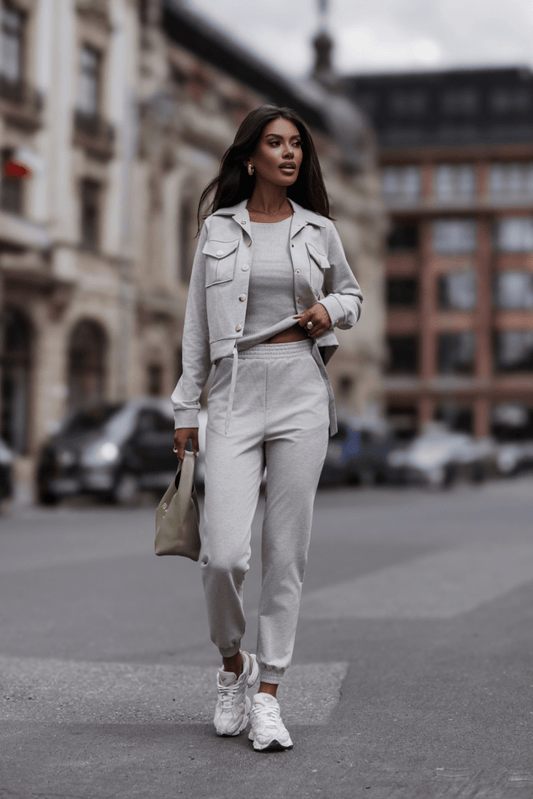 Дамски 3-частен спортен комплект Milano, меланж бежов LaBalancia Roberto Fashion Store Set 5907378523825 XS/S