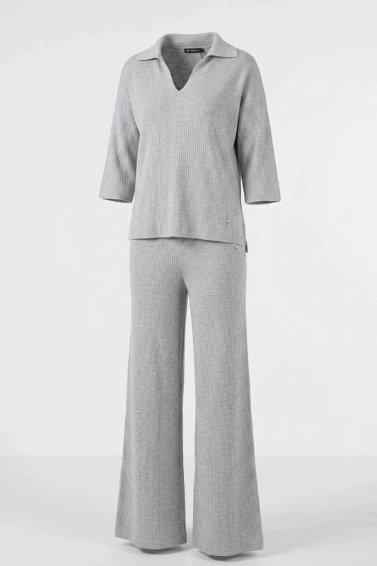 Дамски био памучен комплект 2 в 1 Сериано - сиво Serianno Roberto Fashion Store Set SER0907SETGRYCOL-M M
