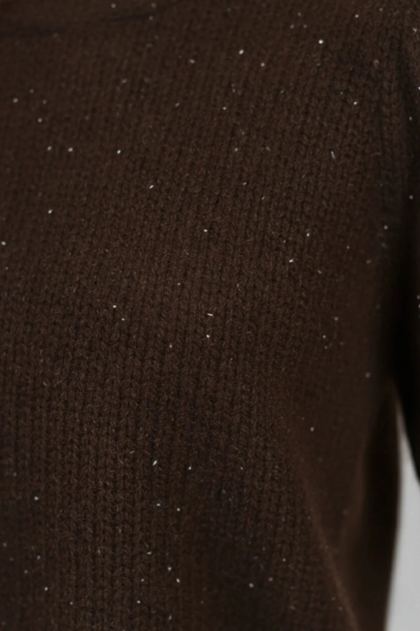 Дамски Блестящ Пуловер, Кафяв Roberto Fashion Roberto Fashion Store Sweater JNJ0202SWEBROKNITU TU