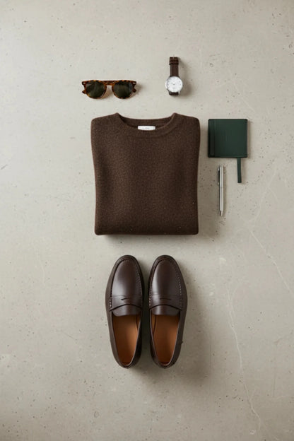 Дамски Блестящ Пуловер, Кафяв Roberto Fashion Roberto Fashion Store Sweater JNJ0202SWEBROKNITU TU