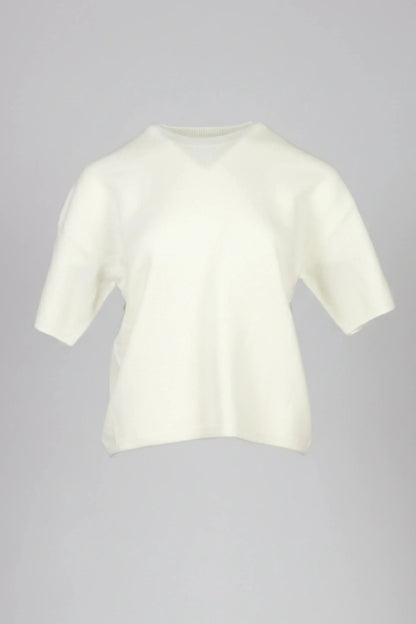 Дамски Блестящ Пуловер от вълна, Бял Roberto Fashion Roberto Fashion Store Sweater JNJ0102SWEWHIKNITU TU