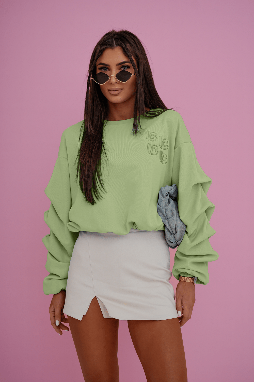 Дамски блуза REMY etro - цвят Matcha LaBalancia Roberto Fashion Store Set 5907378520565 UNI