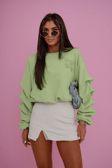 Damenbluse REMY etro – Matcha-Farbe