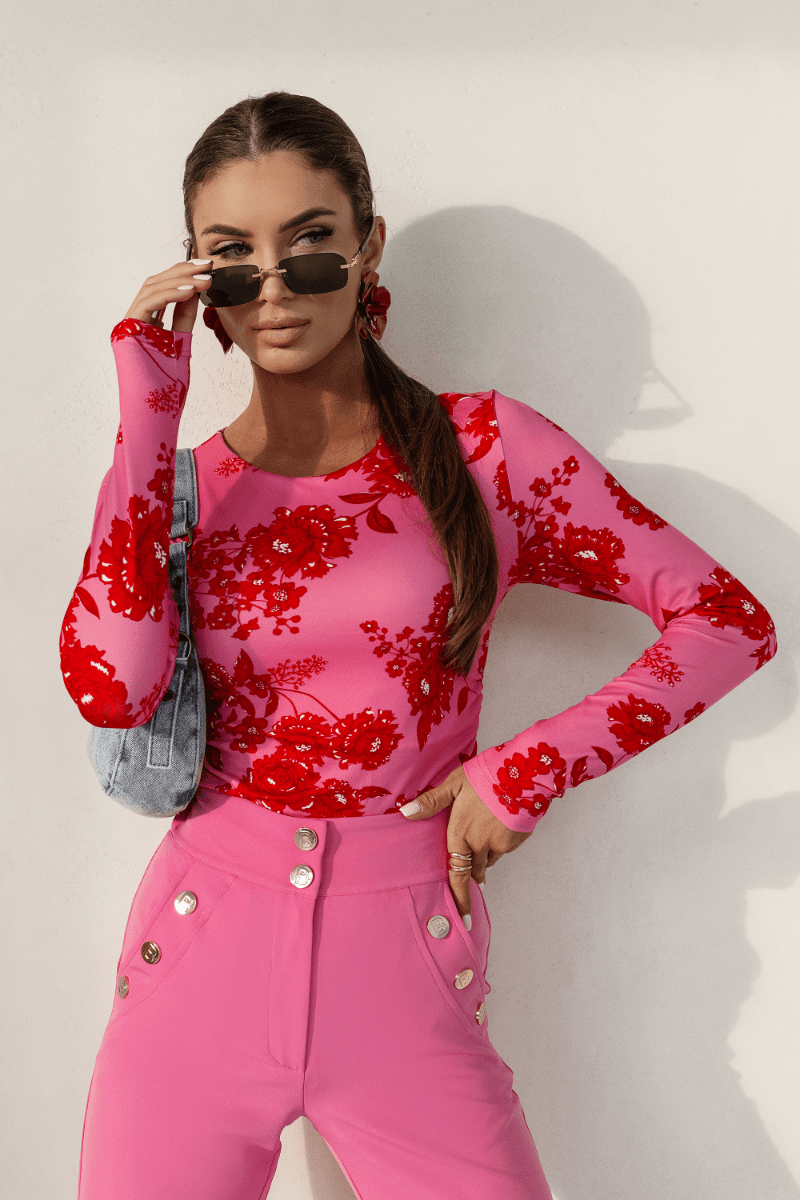 Дамски цигарен панталон KAY – розов, вълнообразно прилепване S–L LaBalancia Roberto Fashion Store Set 5907378518685 S