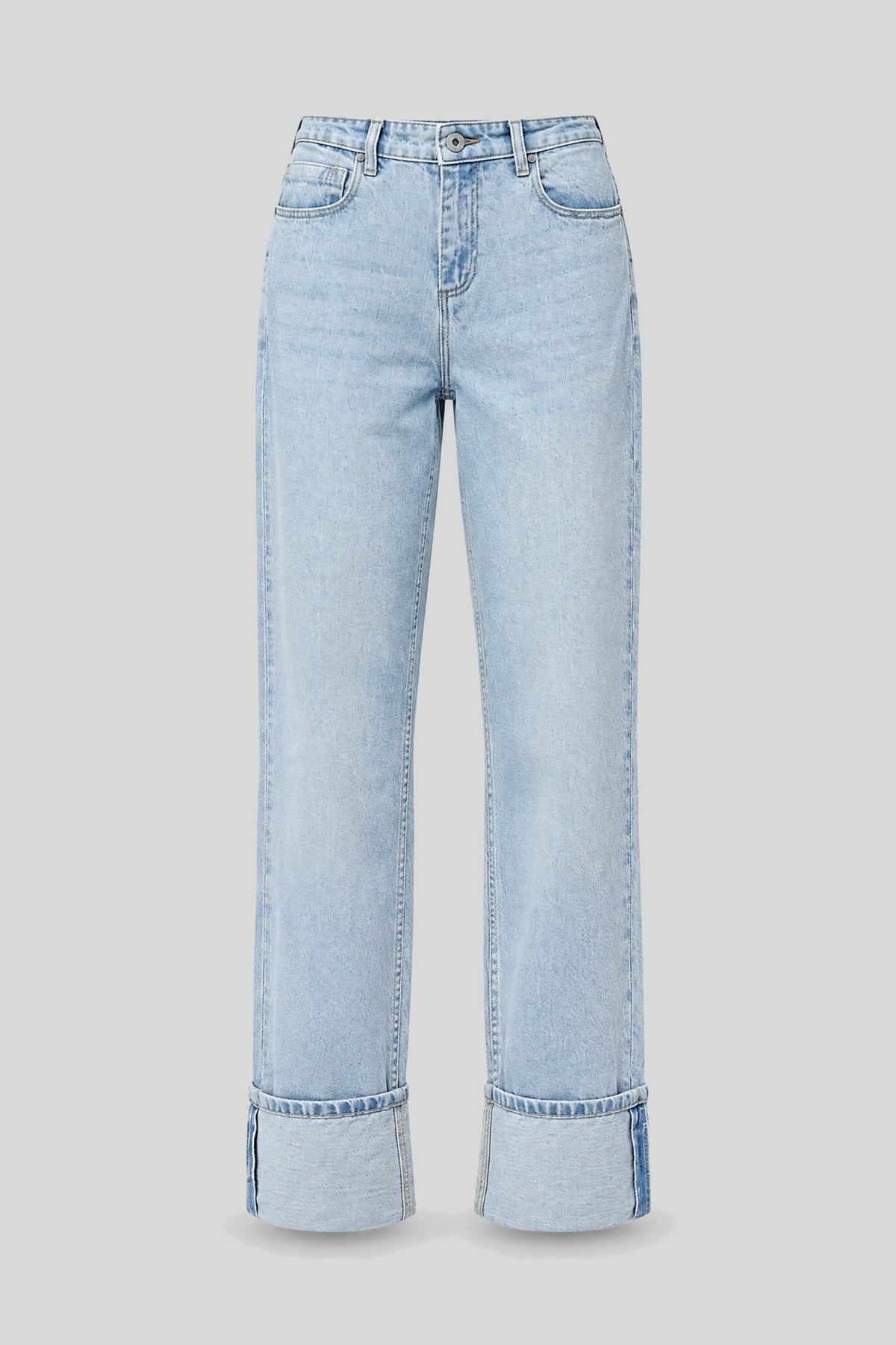 Дамски дънки от тип "Straight Fit" в светло син цвят с маншет Medicine Roberto Fashion Store Jeans RS26SJD500-50J-36 36