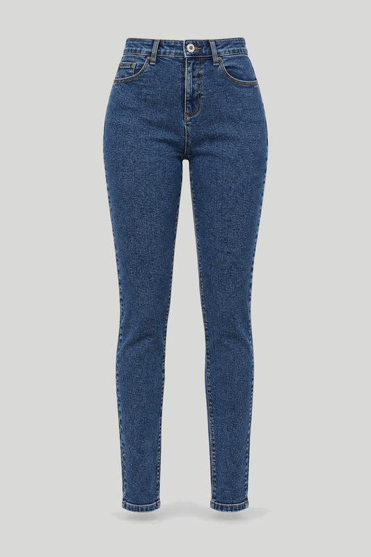 Женские джинсы "Slim Fit" классического синего цвета – снимка на продукта