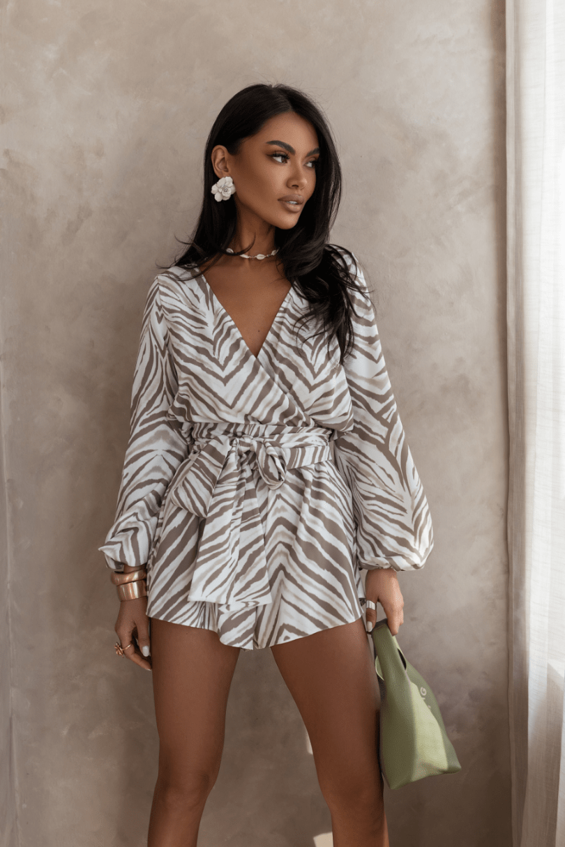 Дамски гащеризон SINTRA в бежови райета LaBalancia Roberto Fashion Store T-shirt 5907378521258 XS/S