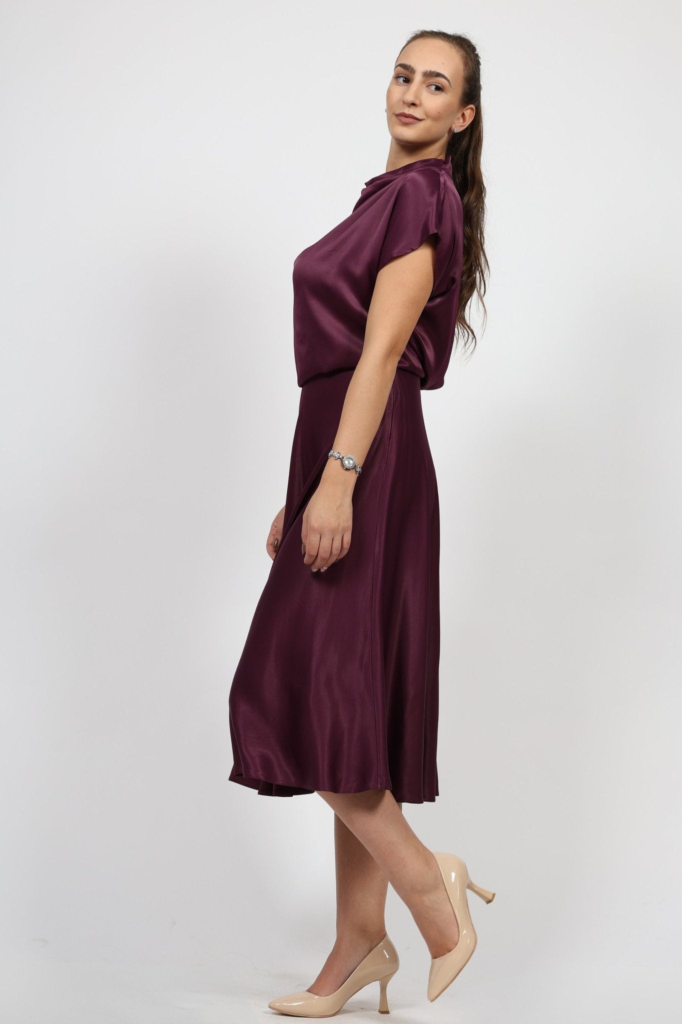 Дамски Комплект Блуза + Пола, Бордо Roberto Fashion Roberto Fashion Store Set NLS0311SETPRPTRK36 36 Лилав