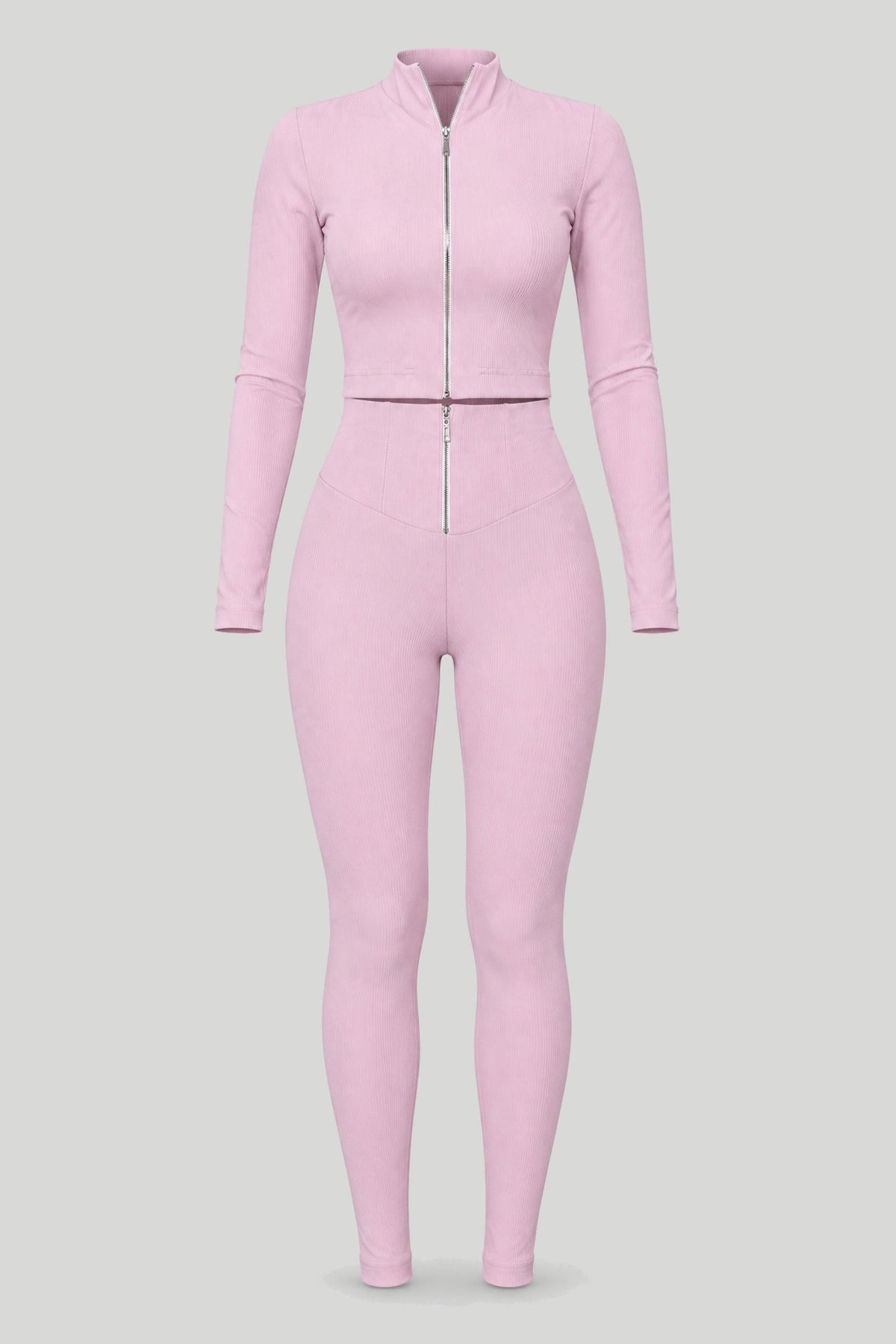 Дамски комплект DUVE – горнище с цип и клин, светлорозов LaBalancia Roberto Fashion Store Set 5907378520862 XS/S
