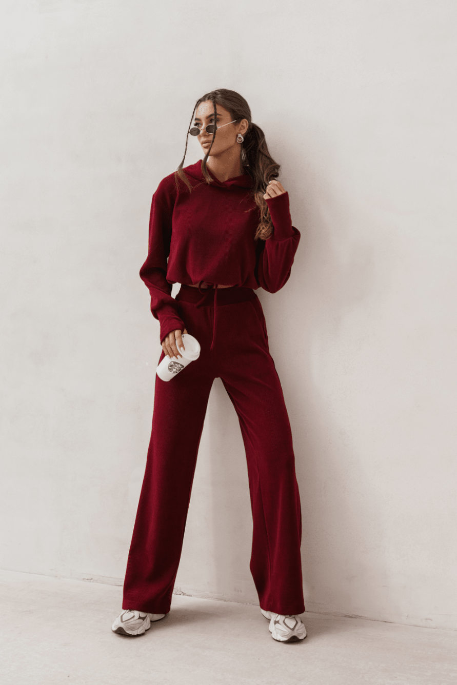 Дамски Комплект HOPE в бордо - елегантен стил и комфорт за всеки случай LaBalancia Roberto Fashion Store Set 5907378516193 XS/S