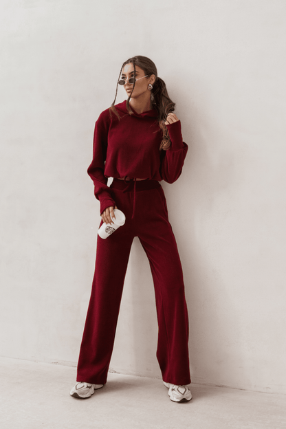 Дамски Комплект HOPE в бордо - елегантен стил и комфорт за всеки случай LaBalancia Roberto Fashion Store Set 5907378516193 XS/S