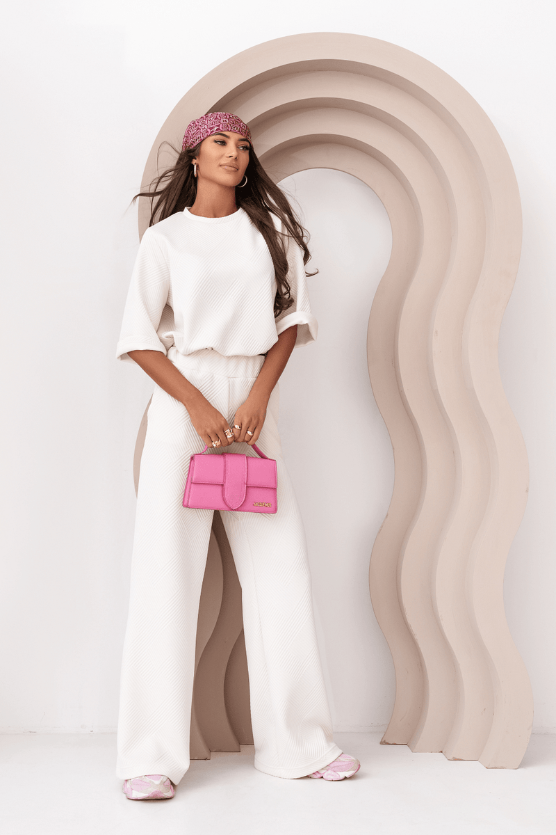 Women's Set LAUREL in ecru, stylish, elegant and comfortable for everyday use