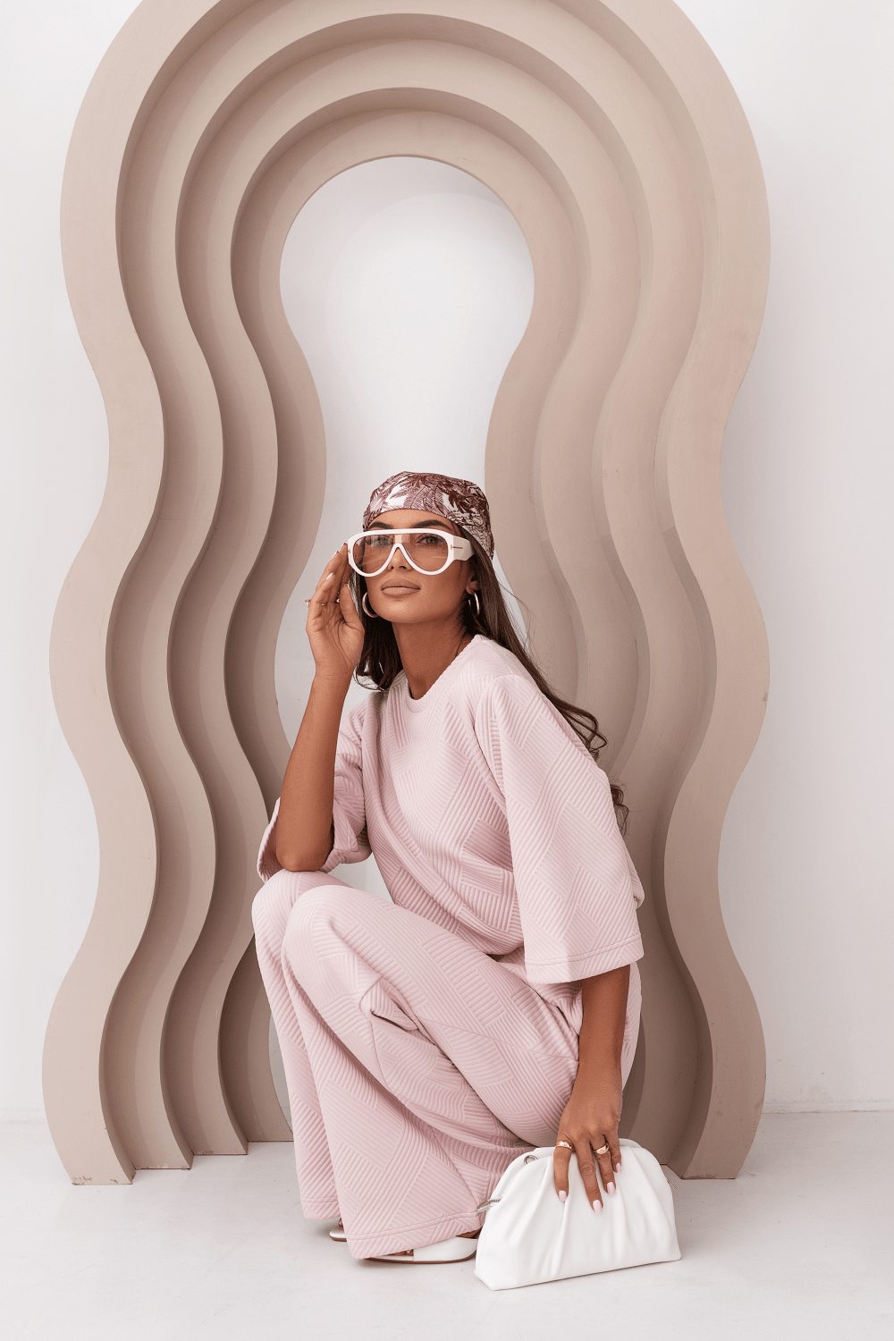 Дамски Комплект LAUREL в светло розово - елегантна блуза и панталони LaBalancia Roberto Fashion Store Set 5907378519385 XS/S