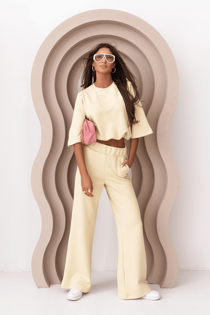 Дамски Комплект LAUREL в жълто - елегантен и комфортен за всеки повод LaBalancia Roberto Fashion Store Set 5907378519378 XS/S