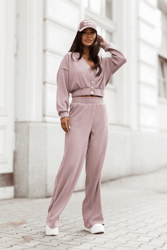 Дамски комплект MEGGI от шнур в лавандула LaBalancia Roberto Fashion Store Set 5907378523405 XS/S