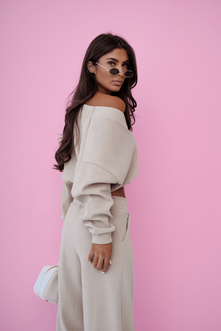 Дамски комплект MEGGI шушлек (шарено) - Беж LaBalancia Roberto Fashion Store Set 5907378520381 XS/S