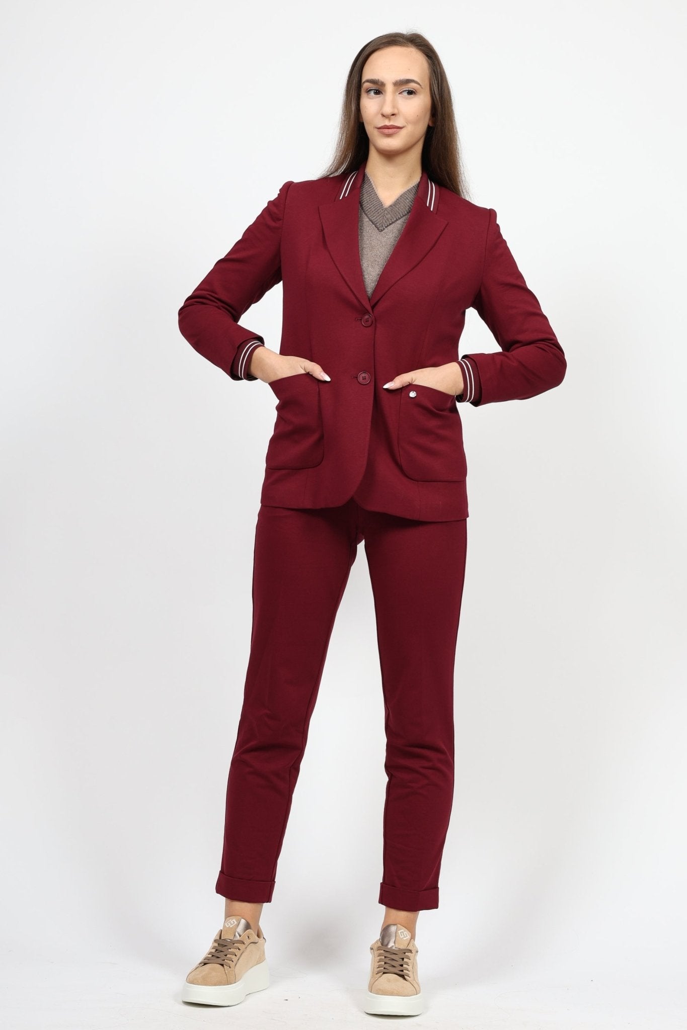 Women's 2-piece set, Bordeaux