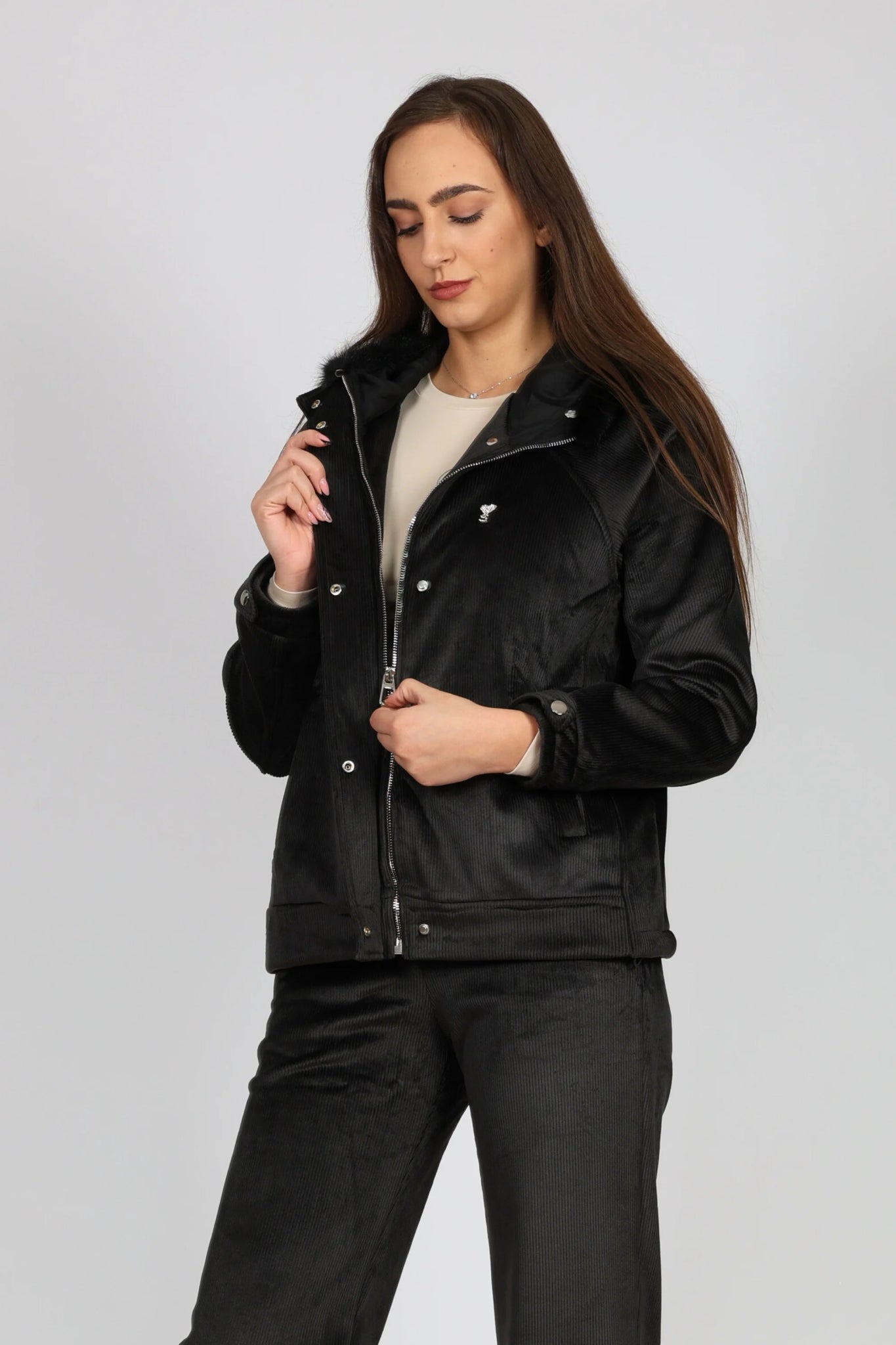 Дамски Комплект от 2 Части, Черен So Cute Roberto Fashion Store One piece SOC0612SETBLK2PCS S