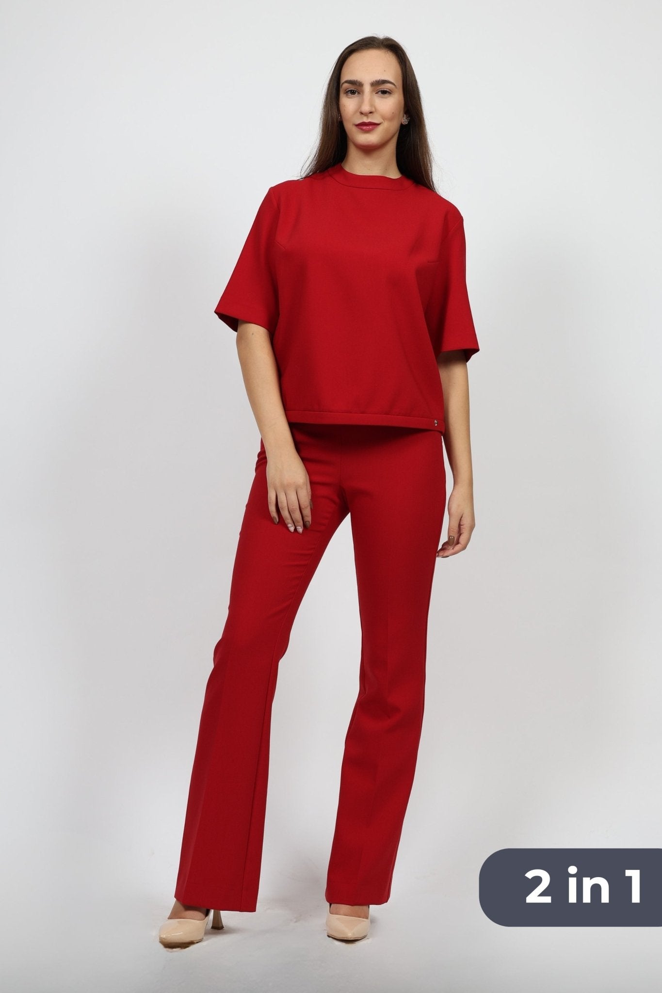 Дамски Комплект от 2 части, Червен VIPART Roberto Fashion Store One piece VIP0111SETREDTRK36 36 Червен