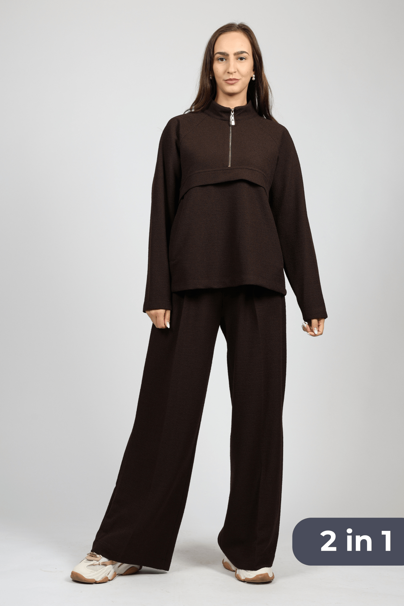 Women's 2-piece set, Brown