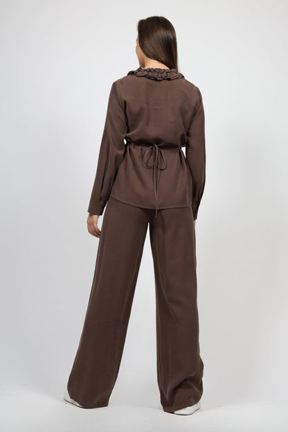 Дамски Комплект от 2 части, Кафяв Roberto Fashion Roberto Fashion Store Set ESP1411SETBRWTRK36 36 Кафяв