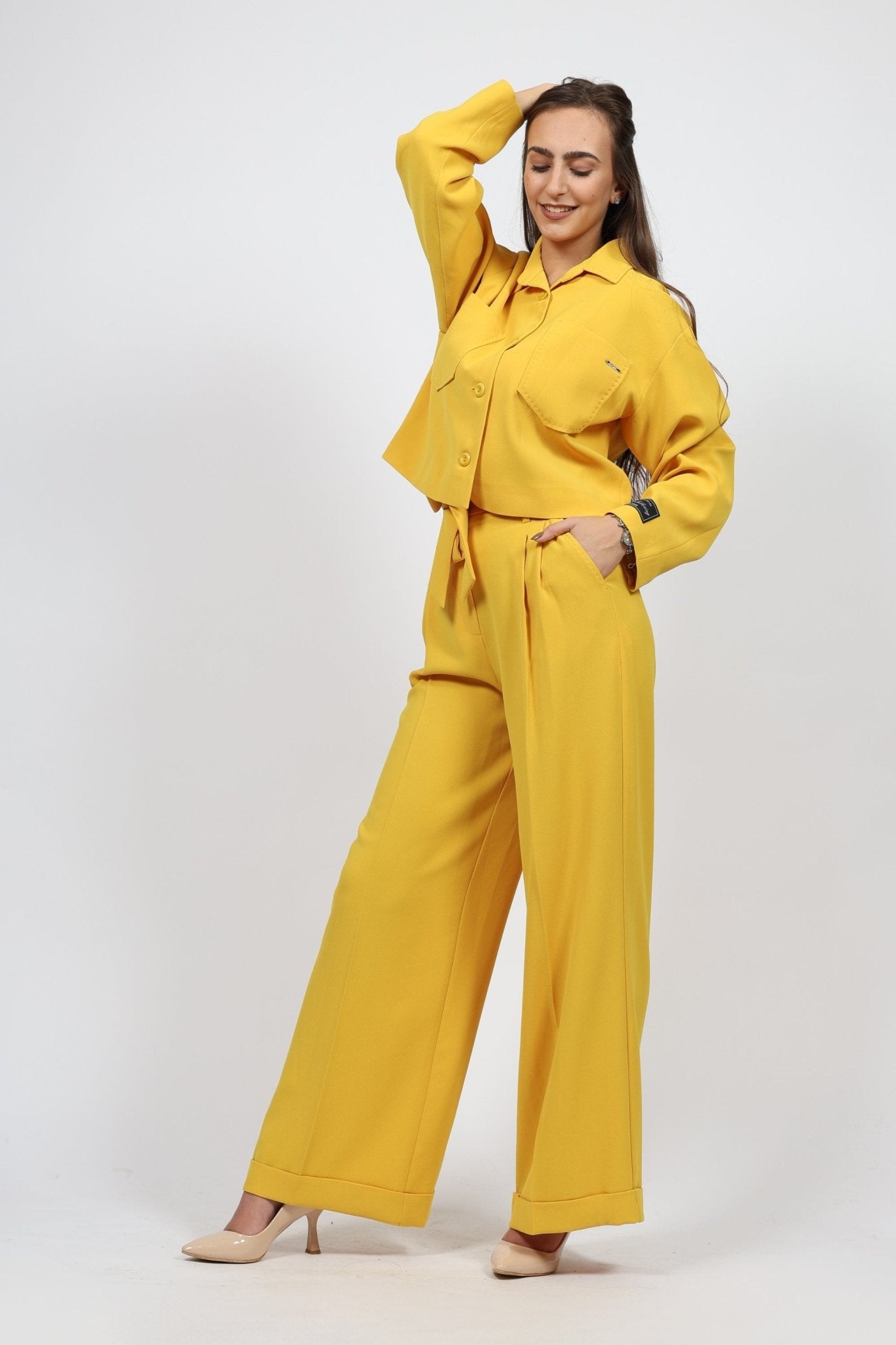 Дамски Комплект от 2 части, Жълт VIPART Roberto Fashion Store Set VPR0311SETYELTRK36 36 Жълт