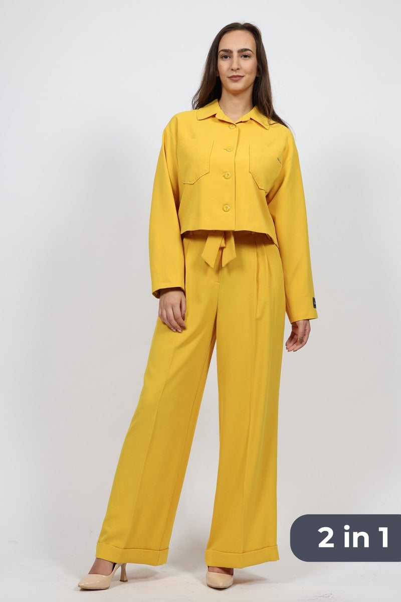 Women's 2-piece set, Yellow