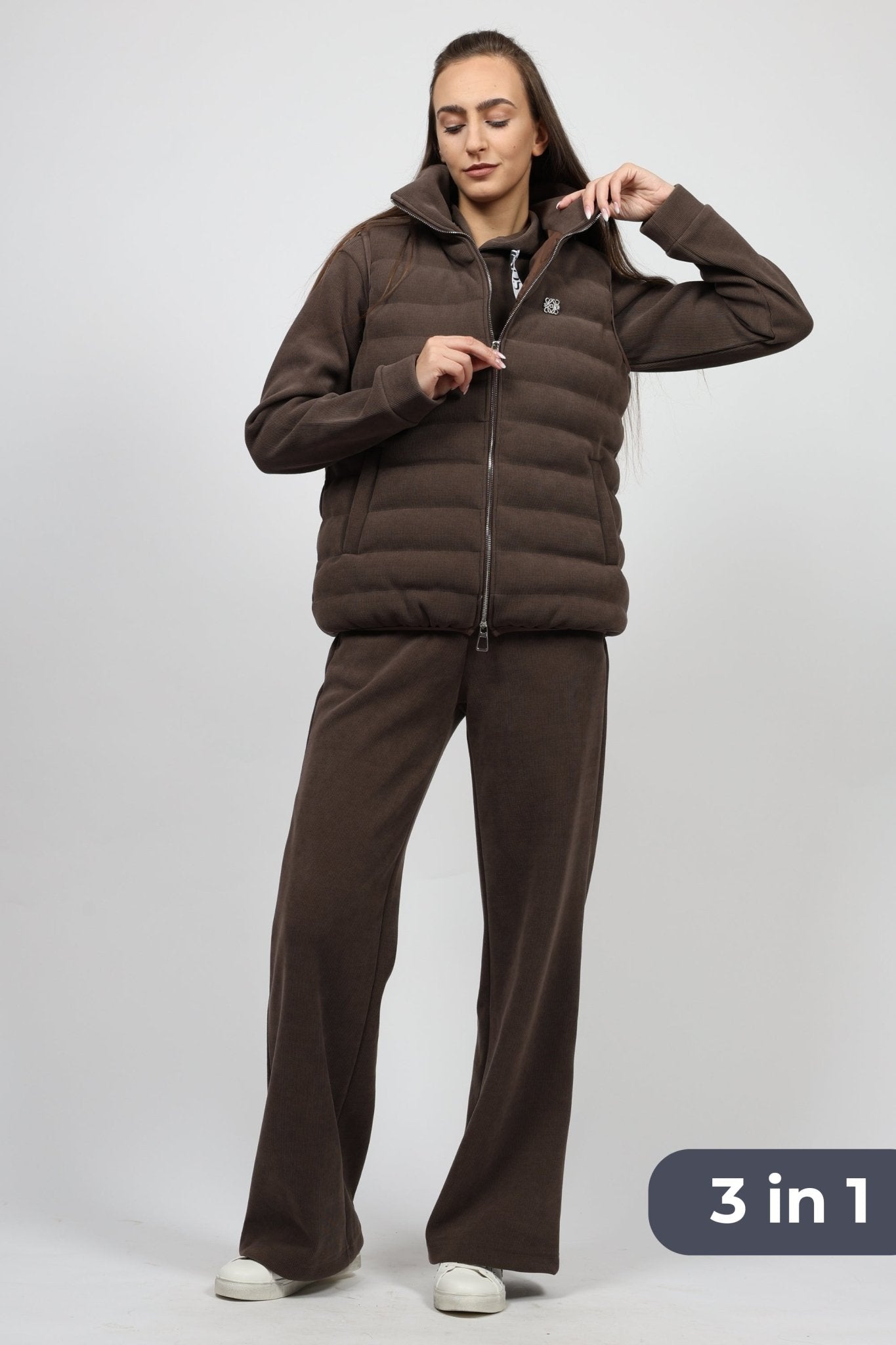 Women's 3-piece set, Brown