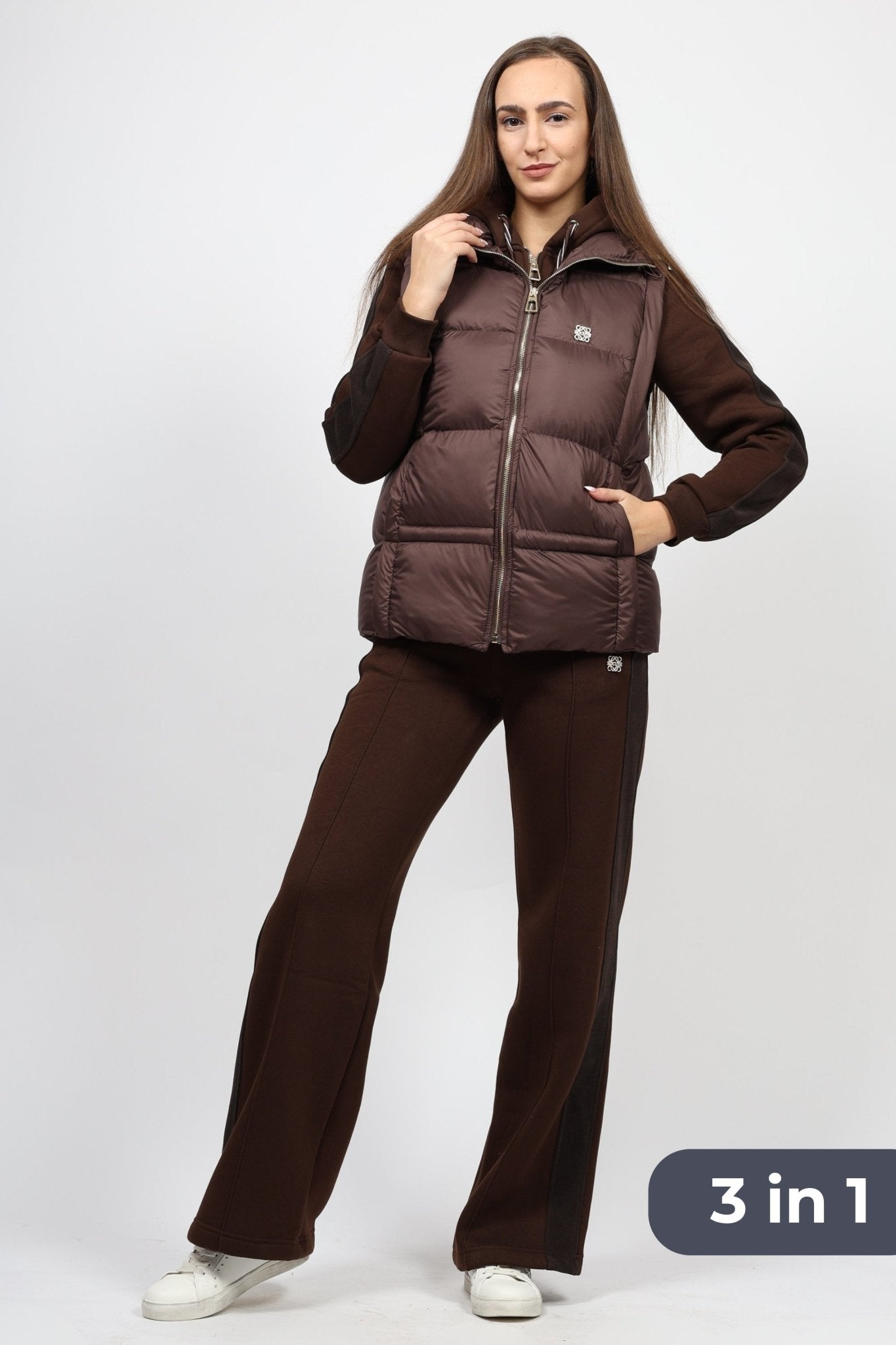 Women's 3-piece set, Brown