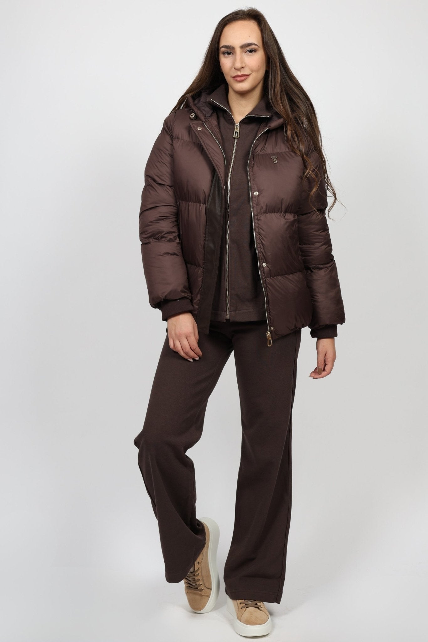 Дамски Комплект от 3 части, Кафяв So Cute Roberto Fashion Store Sweater SOC1411SETBRWJCKS S Кафяв