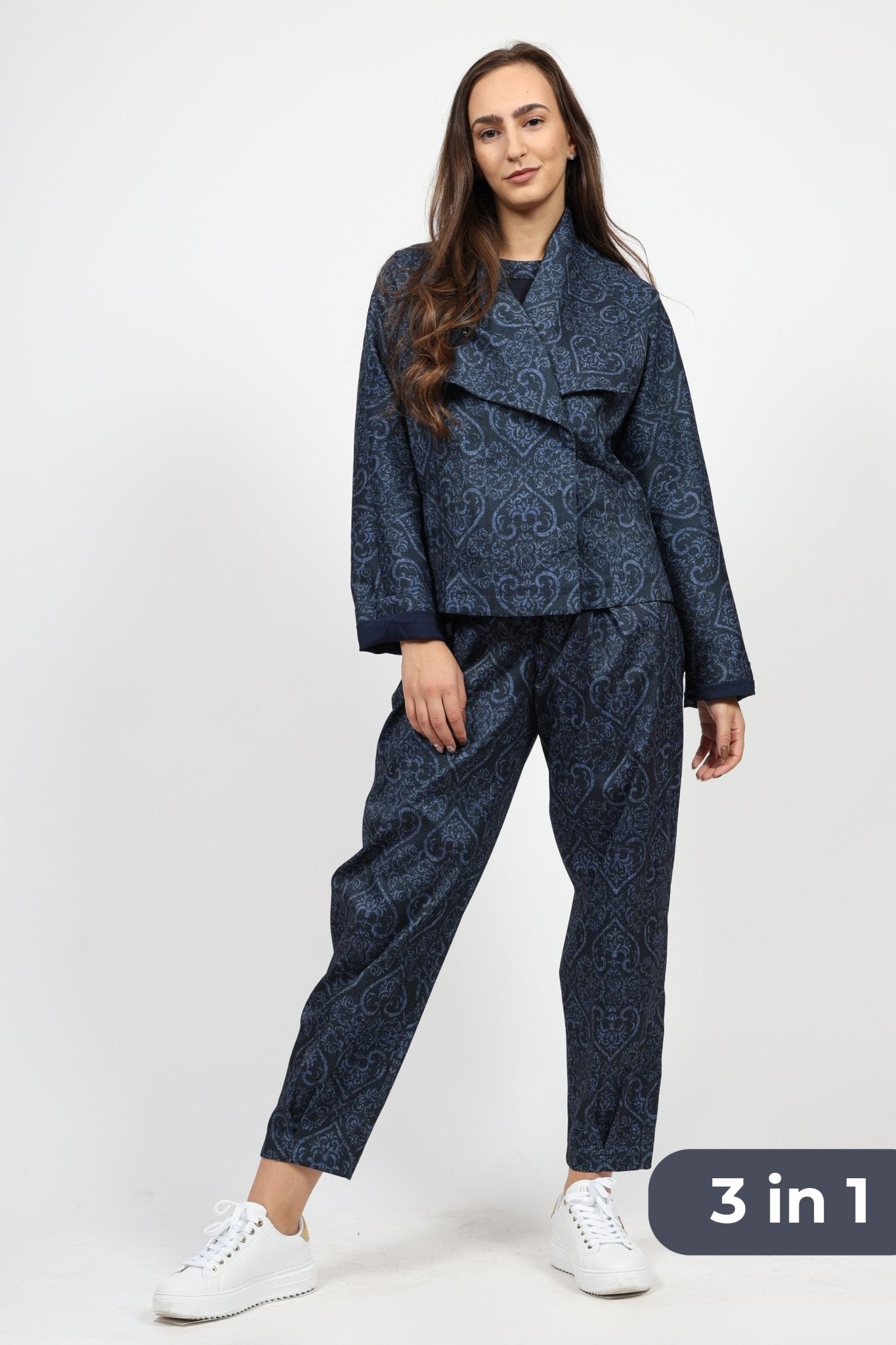 Дамски Комплект от 3 части, Син La Sagrada Roberto Fashion Store Set LSG0311SETBLUHRT38 38 Син