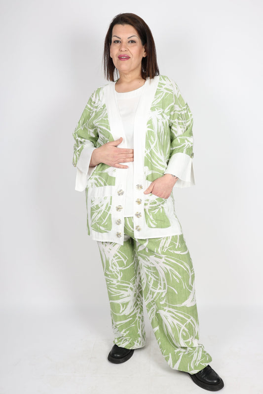 Дамски Комплект от 3 части, Зелен Roberto Fashion Store Set RBRF1803STGRN44 Green 44 EU