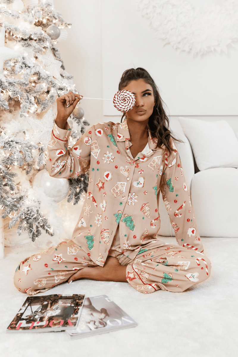 Дамски Комплект Пижама TALLY с Многоцветен Дизайн "Cookies" за Уютен Сън LaBalancia Roberto Fashion Store Set 5907378516827 XS/S