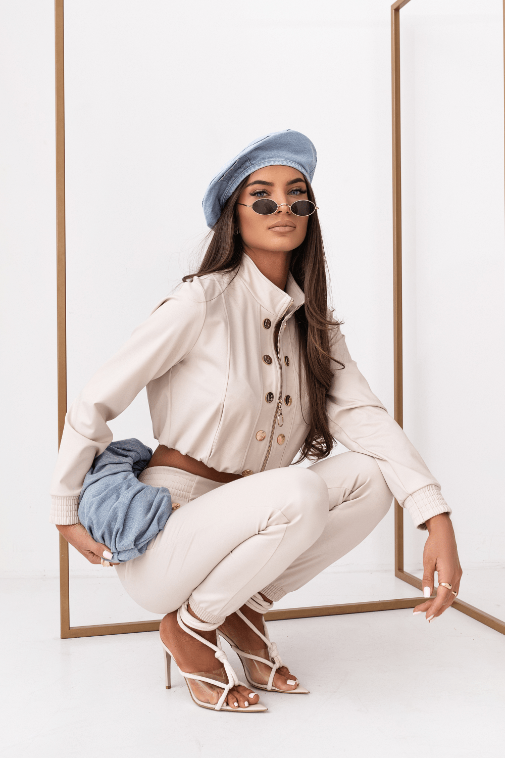 Дамски Комплект Premium Excellence - Ясен Бежов с вискоза и еластан LaBalancia Roberto Fashion Store Set 5907378519491 XS/S