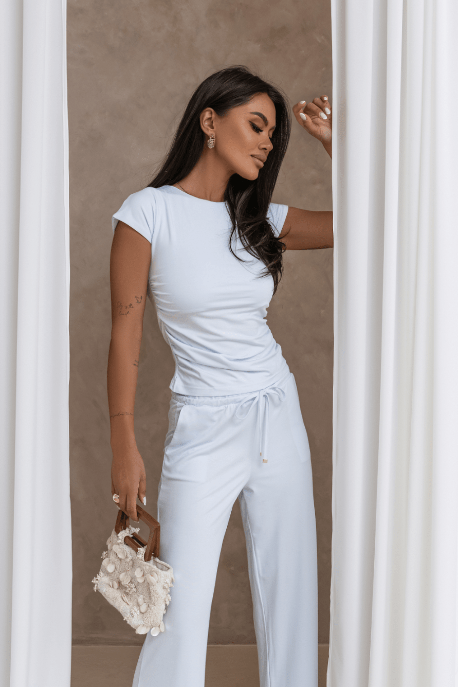 Дамски комплект SHIRA - Облекло, Бранд SHIRA, Светлосиньо LaBalancia Roberto Fashion Store Set 5907378521753 XS/S