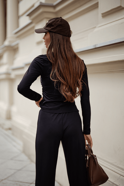 Дамски комплект SHIRA с дълъг ръкав – черен, вълкосина с еластан LaBalancia Roberto Fashion Store Set 5907378515226 L/XL