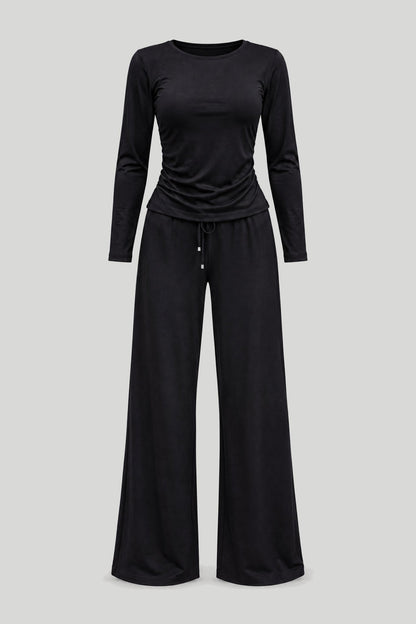 Дамски комплект SHIRA с дълъг ръкав – черен, вълкосина с еластан LaBalancia Roberto Fashion Store Set 5907378515202 XS/S