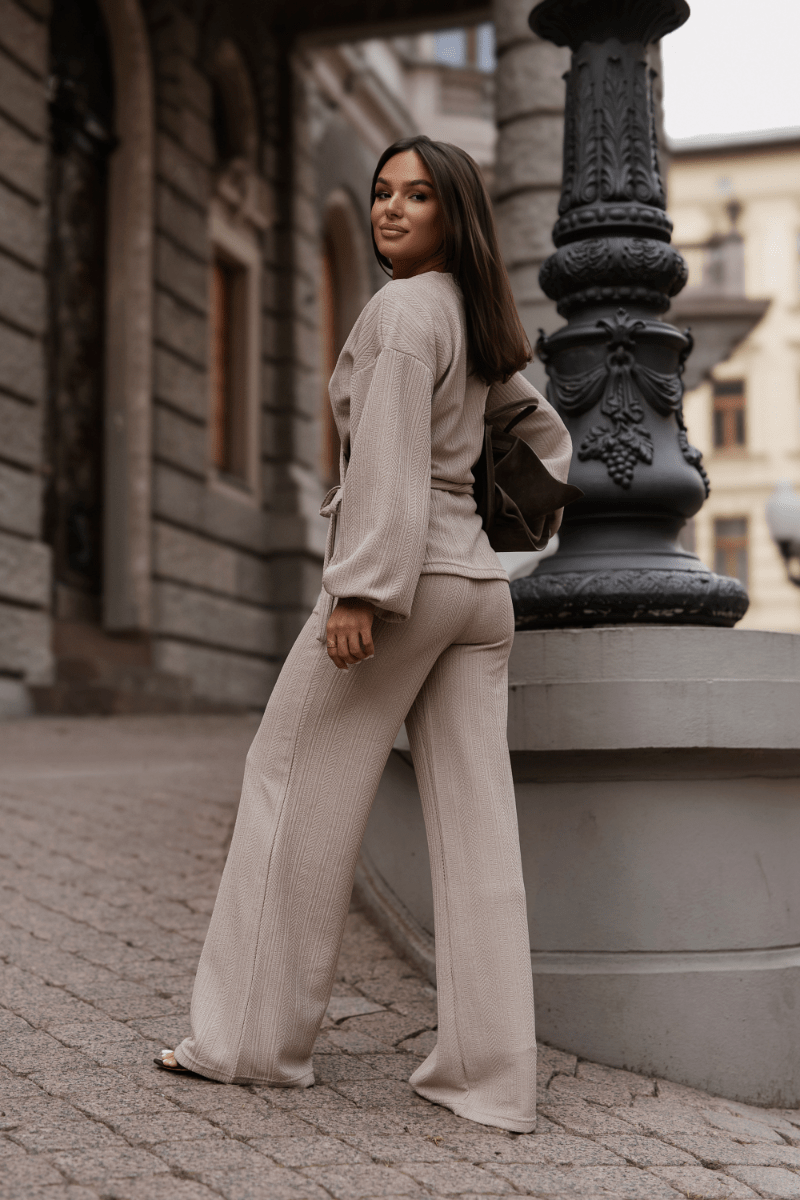 Дамски комплект SIENNA с пуловер - бежов LaBalancia Roberto Fashion Store Set 5907378527748 XS/S