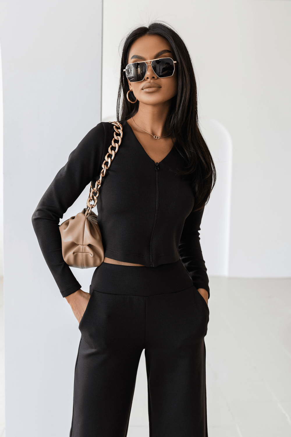 Дамски Комплект WILLOW - Облекло, Бранд WILLOW, Черен LaBalancia Roberto Fashion Store Set 5907378520725 XS/S