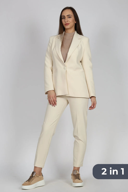 Дамски Костюм от 2 части, Екрю Setre Roberto Fashion Store One piece STR0612SUIBEI2PCS S