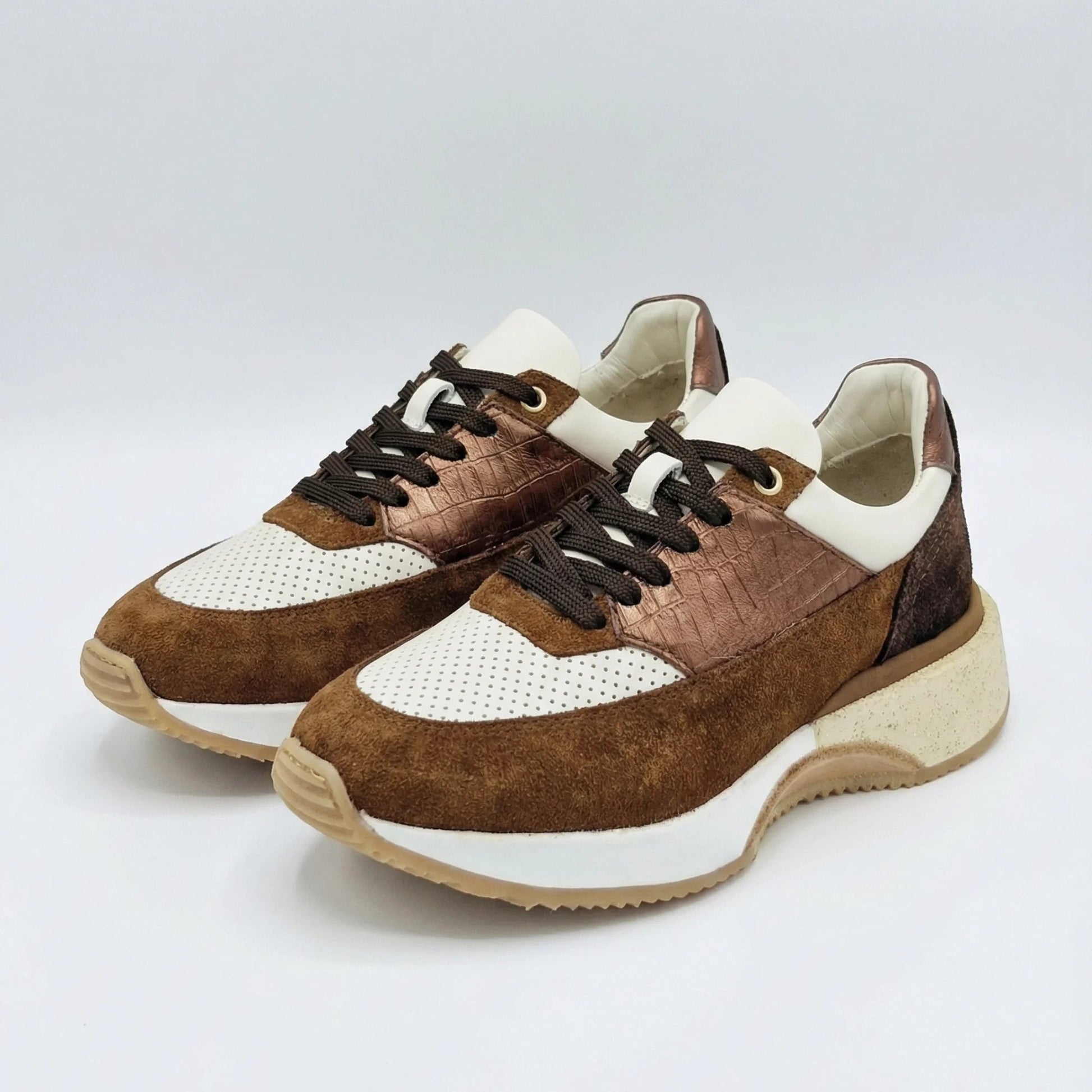 Дамски Кожени Спортни Сникърси, Кафяв Roberto&Co Roberto Fashion Store Sneakers NUS0402SNEBROLEA37 37