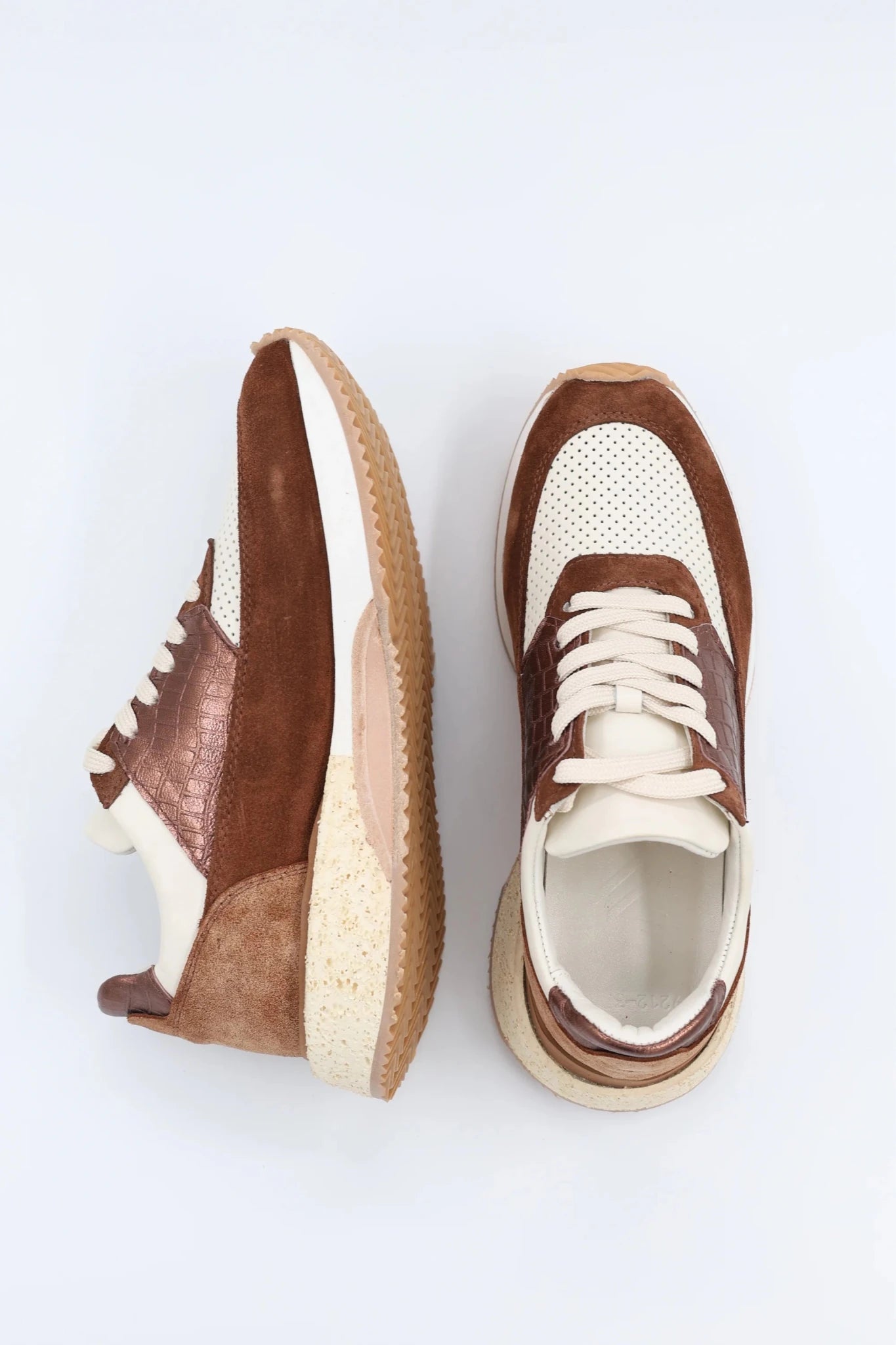 Дамски Кожени Спортни Сникърси, Кафяв Roberto&Co Roberto Fashion Store Sneakers NUS0402SNEBROLEA37 37