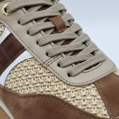 Дамски Кожени Спортни Сникърси с текстил, Кафяв Roberto Fashion Roberto Fashion Store Sneakers NUS0402SNEBROTEX37 37