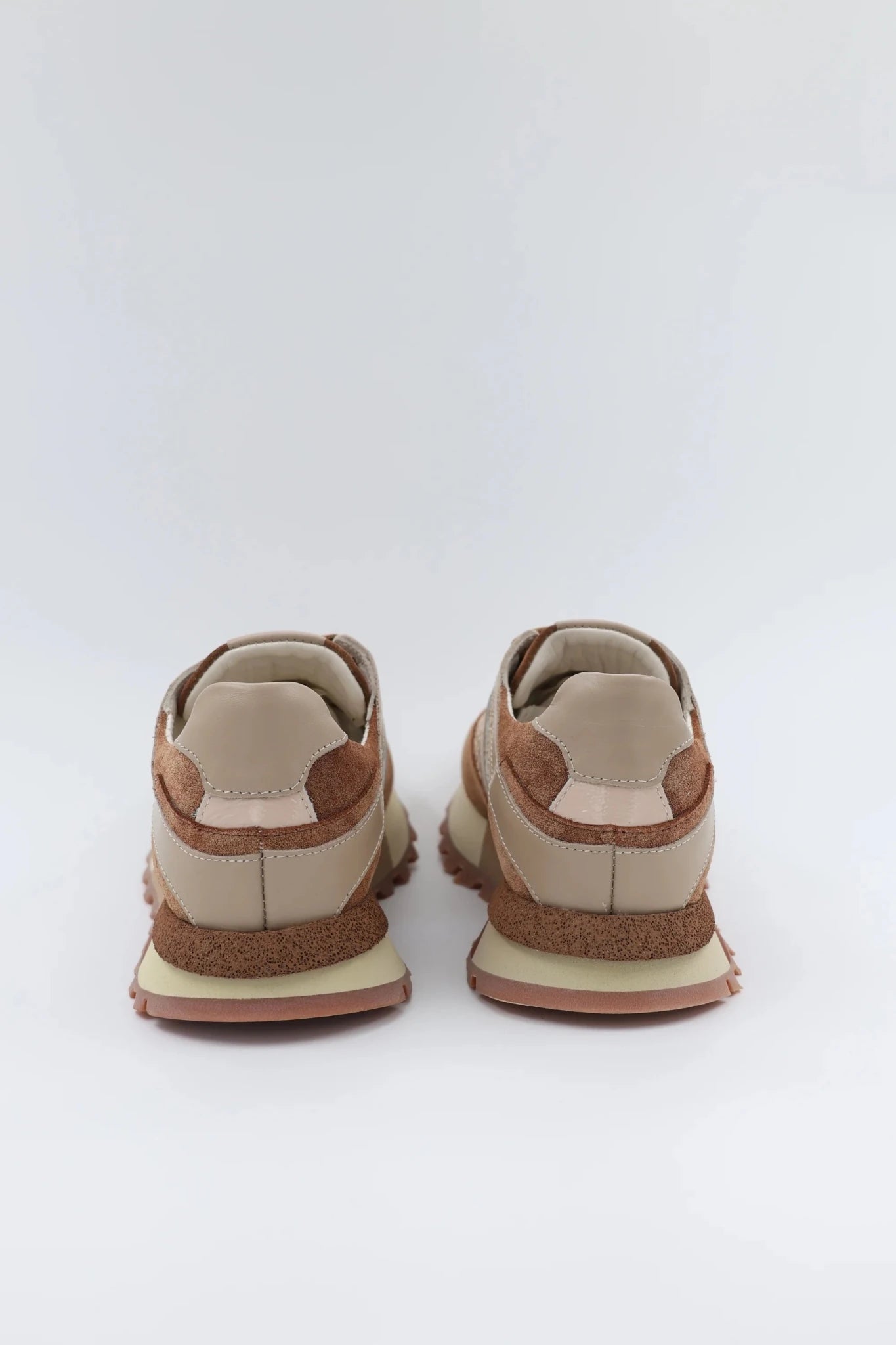 Дамски Кожени Спортни Сникърси с текстил, Кафяв Roberto&Co Roberto Fashion Store Sneakers NUS0402SNEBROTEX37 37