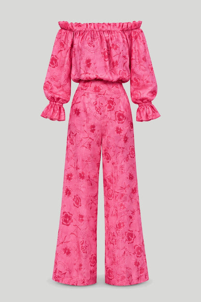 Дамски ленен комплект - MIA, Розов Floria LaBalancia Roberto Fashion Store Set 5907378522095 XS/S