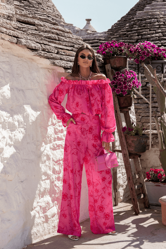 Дамски ленен комплект - MIA, Розов Floria LaBalancia Roberto Fashion Store Set 5907378522095 XS/S