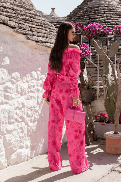 Дамски ленен комплект - MIA, Розов Floria LaBalancia Roberto Fashion Store Set 5907378522095 XS/S