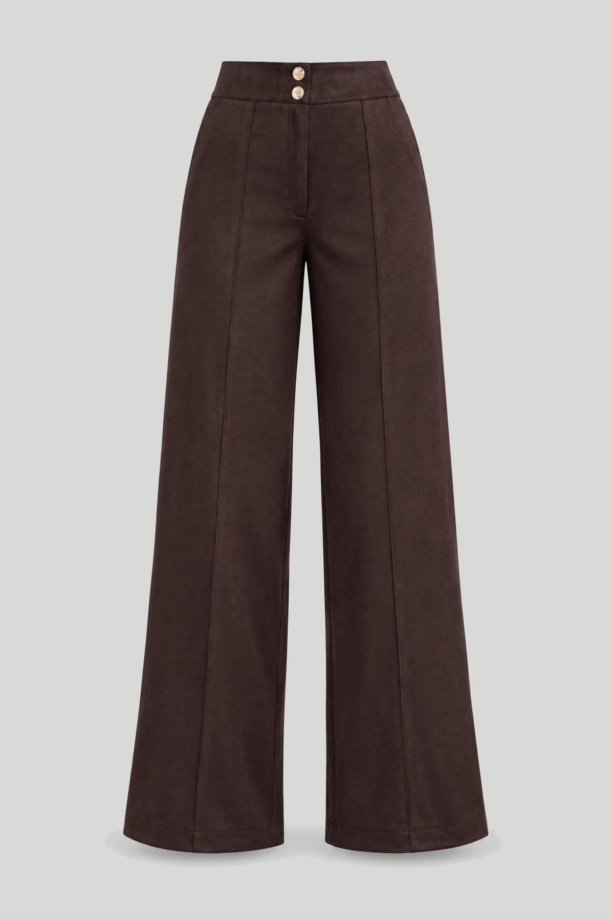 Дамски панталон FERN кафяв – еластичен, 95% вискоза, класически силует LaBalancia Roberto Fashion Store Pants 5907378515820 S