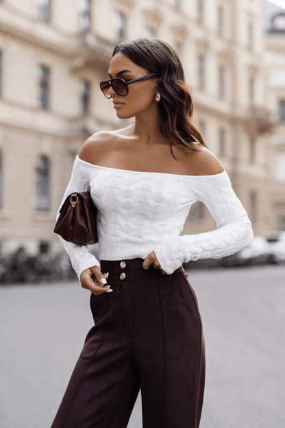 Дамски панталон FERN кафяв – еластичен, 95% вискоза, класически силует LaBalancia Roberto Fashion Store Set 5907378515813 M