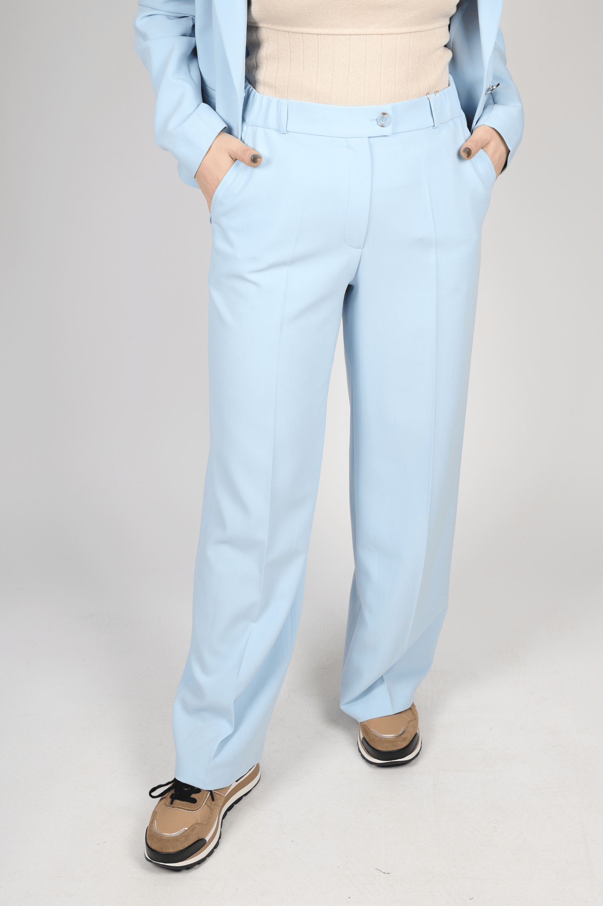 Дамски Панталон, Син Roberto Fashion Store Trousers KRUPTROUBLU36 36 EU Blue